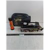 Image 1 : Roadside Tire Pressure Gauge/Inflator - Untested, Air Foot Pump, Old Flashlight