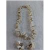 Image 2 : Vintage Shell Beaded Necklace/ Garland Necklace And Clip Earrings/ Beaded Jewelry Set