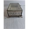 Image 3 : Glass And Silver Colored "Nicole Miller" Jewelry Box - 9" x 5" x 3"