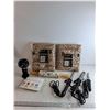 Image 1 : (2) Black Out Curtain Panels/ Hand Fan/ (3) Curling Irons (Power On)/ Rolling Pin