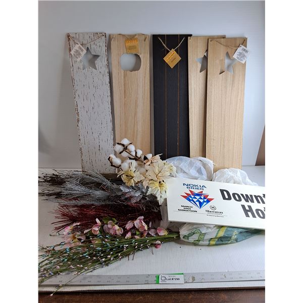 Flower Arranging Bunches/ (5) Wooden Craft Boards