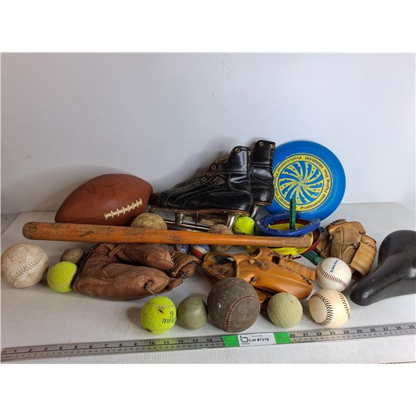 True Line 100 Gordie Howe skates size 9, Baseball Mitts, Frisbee, Misc Sports Equipment- Cannot Ship