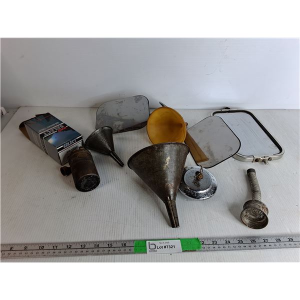 Funnels, Vehicle Mirrors, Misc.