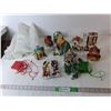 Image 1 : Light Up Artificial Snow Blanket- Powers On & Ceramic Town Figurines