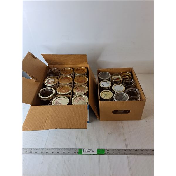 (2) Boxes of Glass Canning Jars