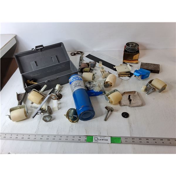 Propane Torch- Appears Full, Bed Frame Wheels, Pulley, Misc. Cannot Ship