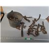 Image 1 : Galvanized Pail, Tire Chains, Misc.