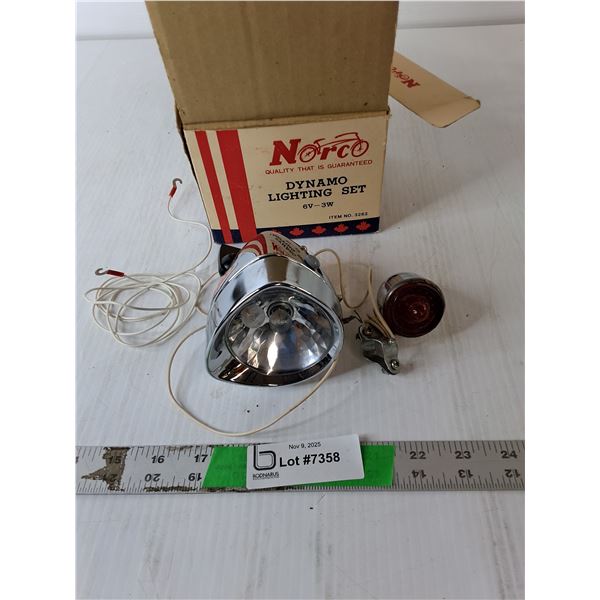 Vintage Norco Dynamo Lighting Set