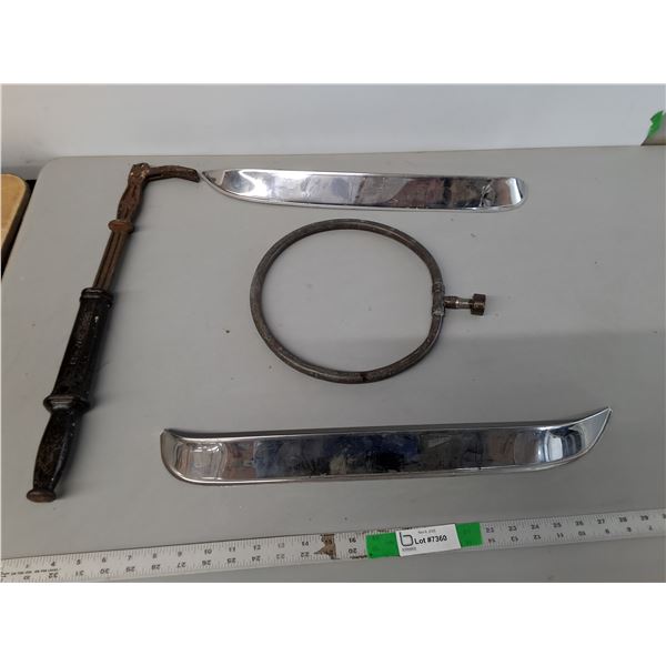 (2) Bumper Trim Pieces 22", Nail Puller, Lawn Sprinkler