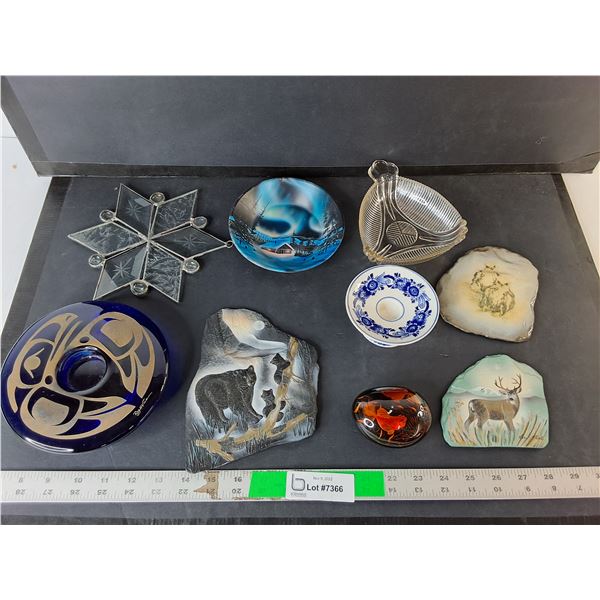 Painted Stone Decorations, Goldfish Paperweight, Tealight Holder, Misc.