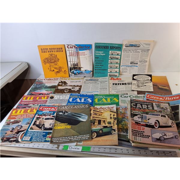 Lot of Vintage Car Magazines- Car Collector, Car Classics, Misc.