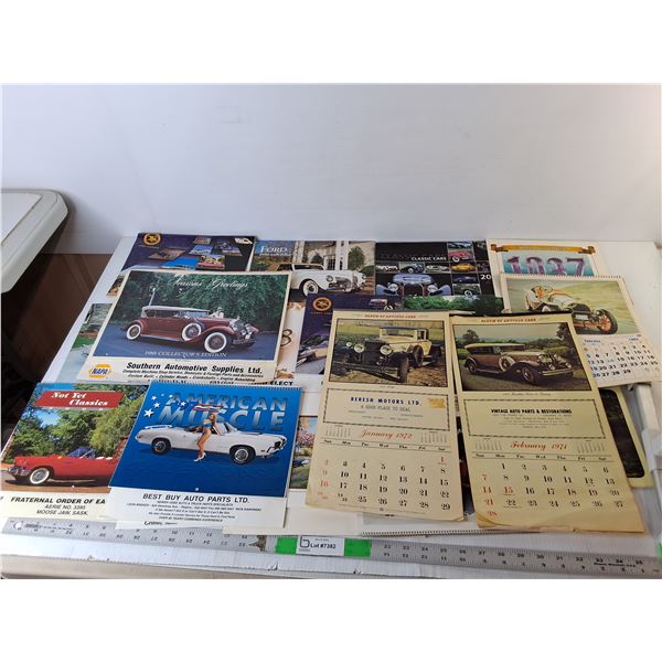 Lot of Collector Car Calendars