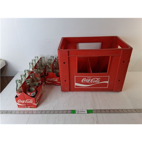 Coca-Cola Crate 17.5" x 11.5" x 13" & Glass Bottles- Cannot Ship