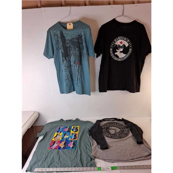 (4) Men's Shirts- M & XL