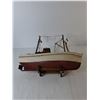 Image 3 : Wooden Model Boat 18" x 16", Cannot Ship