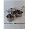 Image 1 : (3) Stainless Steel Pots up to 9.25" Diameter-All Clad & Cuisinart