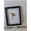 Image 1 : Framed Stone Dragonfly Art 10"x8"