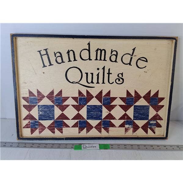 Handmade Quilts Sign 23.75x15.75-Pick Up Preferred