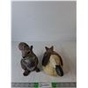 Image 1 : (2) Decorative Animal Figurines -Up To 12" Long