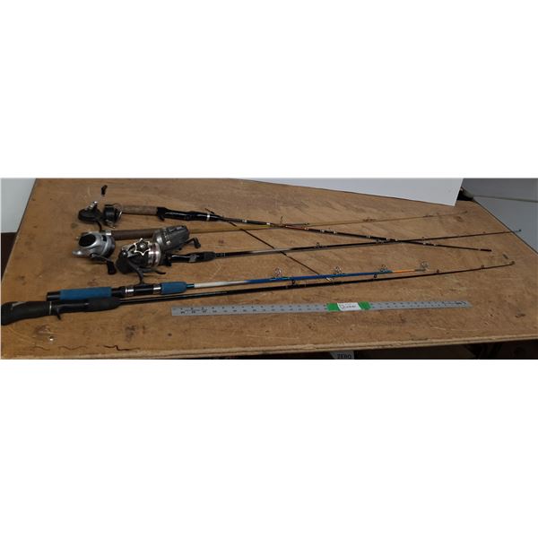 (5) Fishing Rods- Zebco, Abu Garcia, Misc. As Is, Cannot Ship