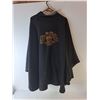 Image 2 : Fuzzy Stonewash Indigenous Poncho, Approx. XL