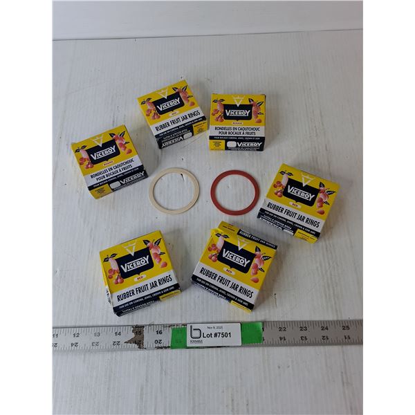 (6) Boxes of Rubber Fruit Jar Rings
