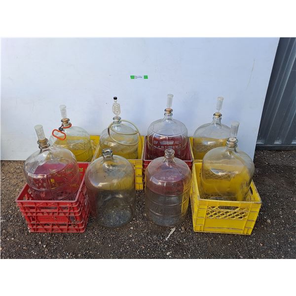 **(8) Carboys & Tubing, Cannot Ship