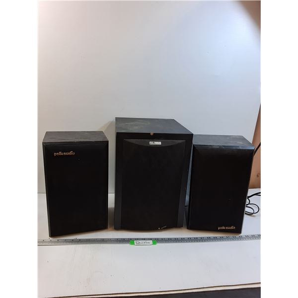 Polk Audio Subwoofer & (2) Speakers - As Is - CANNOT SHIP
