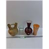 Image 1 : Peach Lustre Vase, Pottery Water Decanter, Vase, Tony Tomas Glass