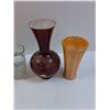 Image 3 : Peach Lustre Vase, Pottery Water Decanter, Vase, Tony Tomas Glass