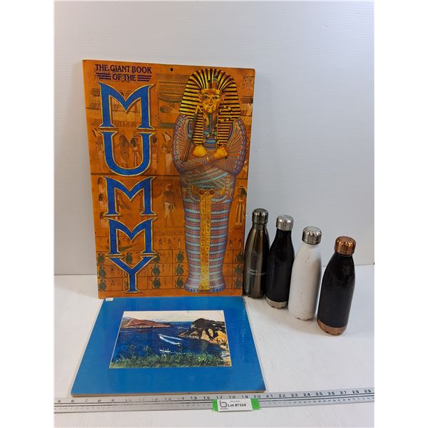 Giant Book of Mummy, Print, (4) Water Bottles