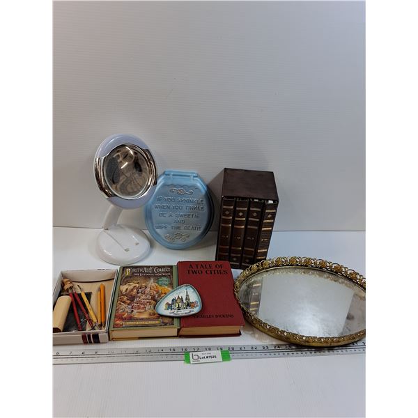 Makeup Mirror, Sign, Photo Albums, Mirror Tray, Books, Misc