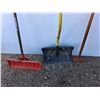 Image 2 : **(2) Plastic Snow Shovels & Ice Scraper Up to 56" Tall, Cannot Ship