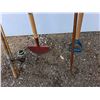 Image 2 : **Ice Chipper, Fishing Rod 121", Wood Handle, Copper Pipe, Cannot Ship