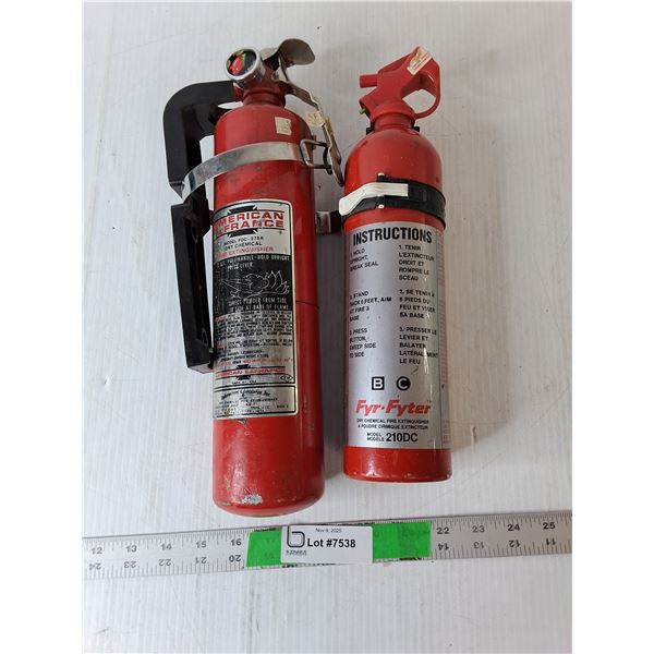 (2) Fire Extinguishers- Appear Full, Cannot Ship