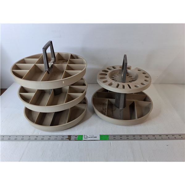 (2) Plastic Rotating Storage Compartments Up to 12.5" Tall, Pickup Preferred