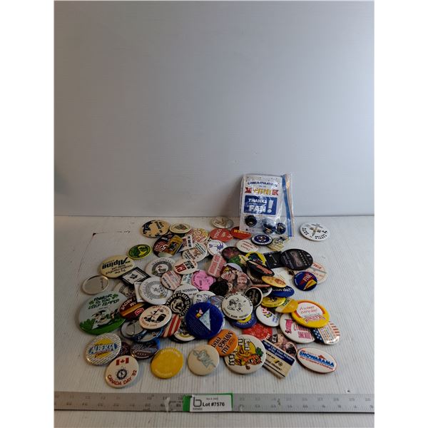 Assortment Of Pin Back Buttons