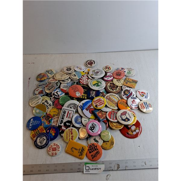 Assortment Of Pin Back Buttons