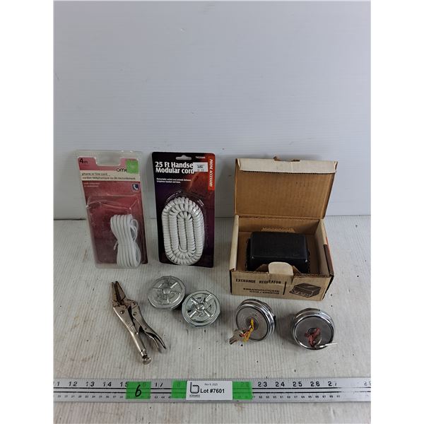 Phone Cord, Locking Fuel Caps, Vise Grips, Exchange Regulator, Handset Modular Cord