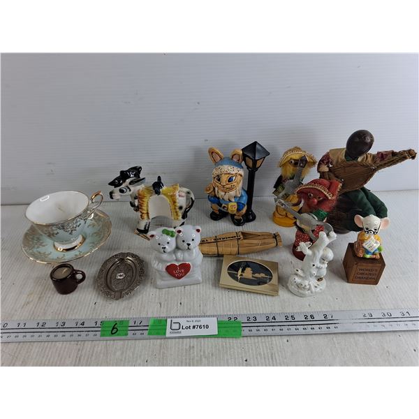 Royal Standard Bone China Tea Cup & Saucer, Various Decor, Miniature Candle, Bottle Openers, Misc