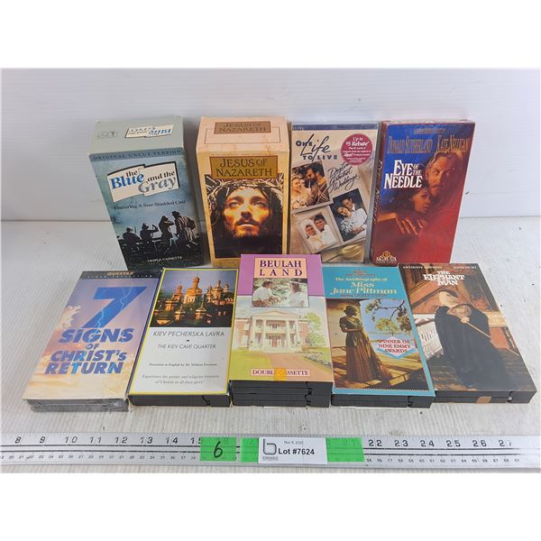 Various VHS Movies - Jesus of Nazareth, The Elephant Man, Eye of the Needle
