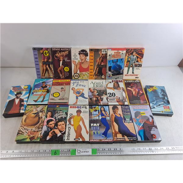 Various VHS Movies - Kandyland, Workout, Red Skelton
