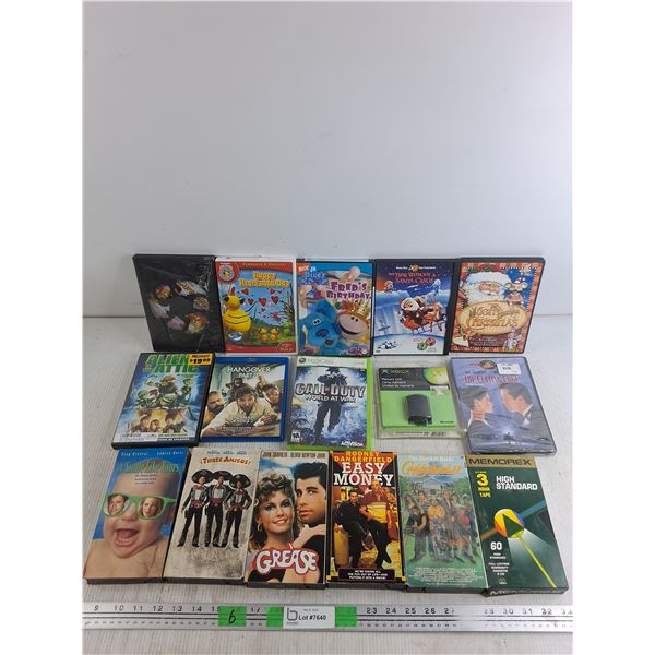 Various Movies - Aliens in the Attic, The Night Before Christmas, Grease, Xbox Memory Unit, Misc