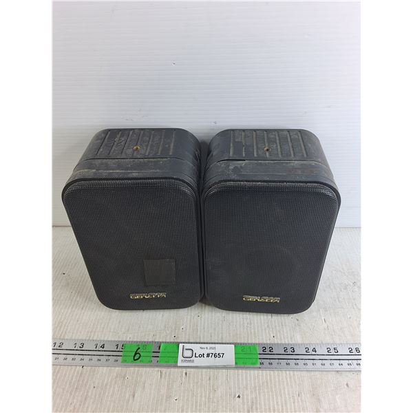 (2) Genexxa Speakers - As Is, 8" x 5" x 5"