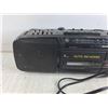 Image 2 : General Electric AM/FM Stereo Dual Cassette Recorder - Powers On, As Is