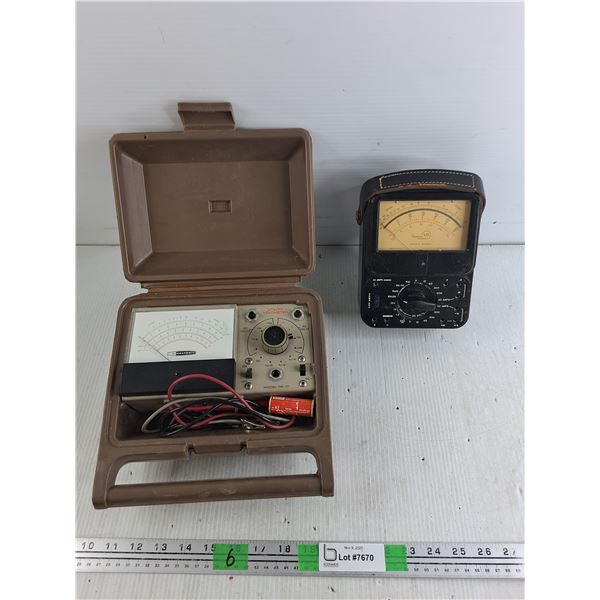 Vintage Heathkit & Simpson Canada Voltmeters - As Is