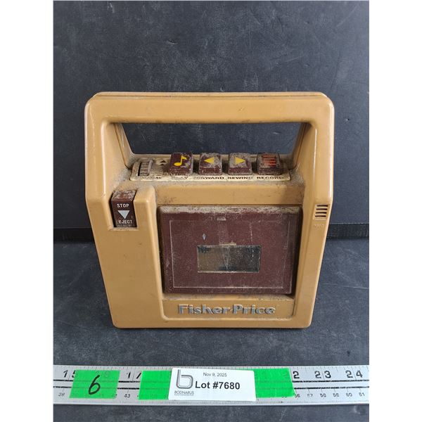 Vintage Battery Powered Fisher Price Cassette Player - As Is