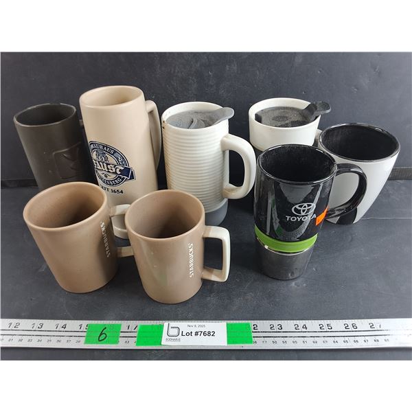 Ceramic Beersteins, Starbucks Mugs, Toyota Mug