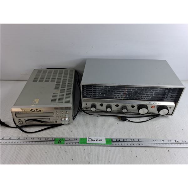 Hallicrafters Model S18 Radio, Denon CD Receiver - As Is, Cannot Ship