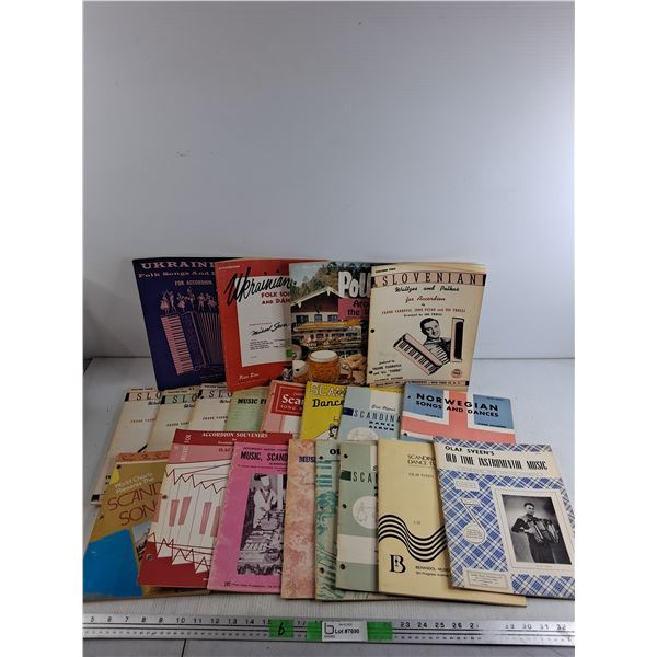 Various Music Books - Olaf Sveens, Joe Trolli, Ukrainian Accordion